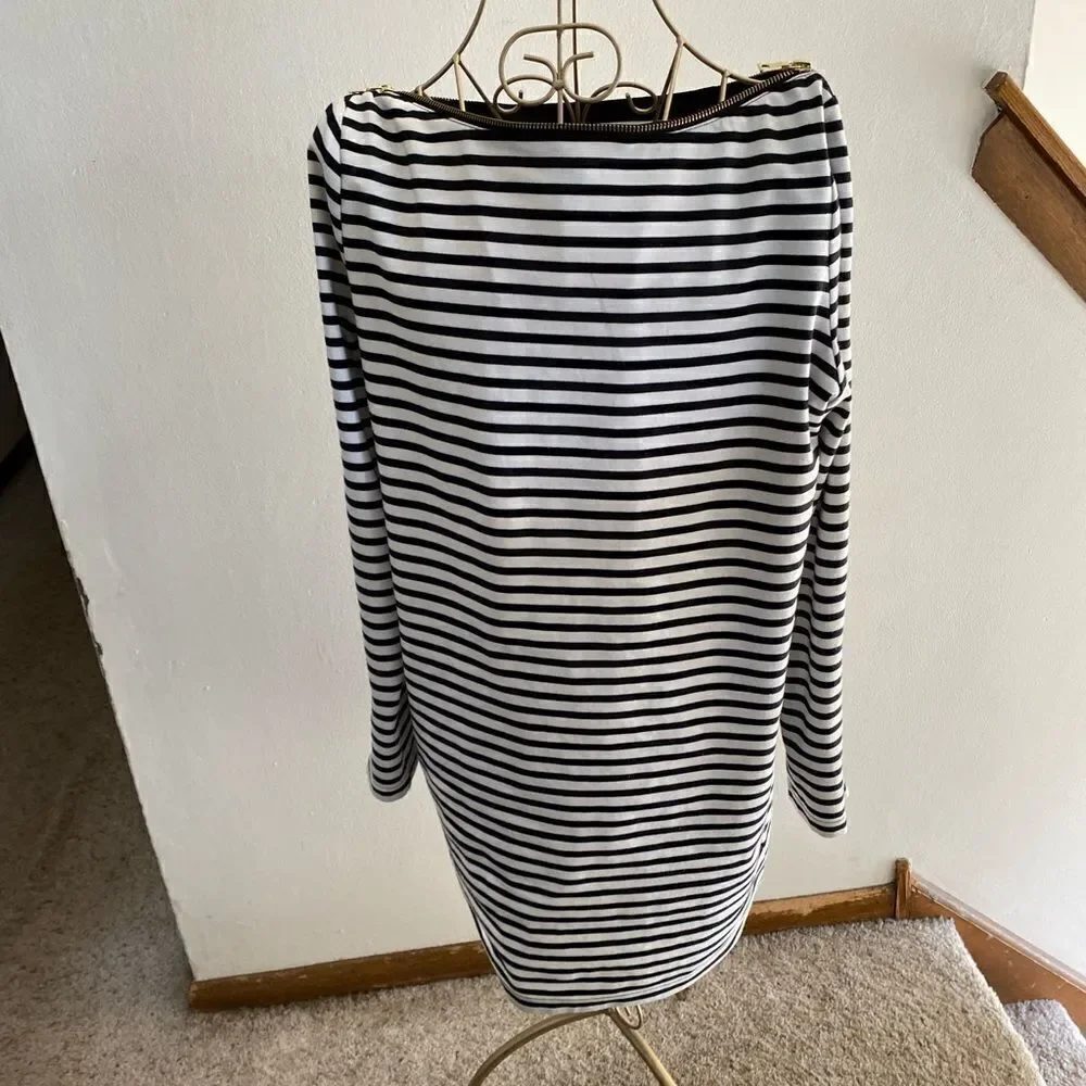 Rachel Zoe Pea in the Pod Maternity Stripe Dress Large Black White